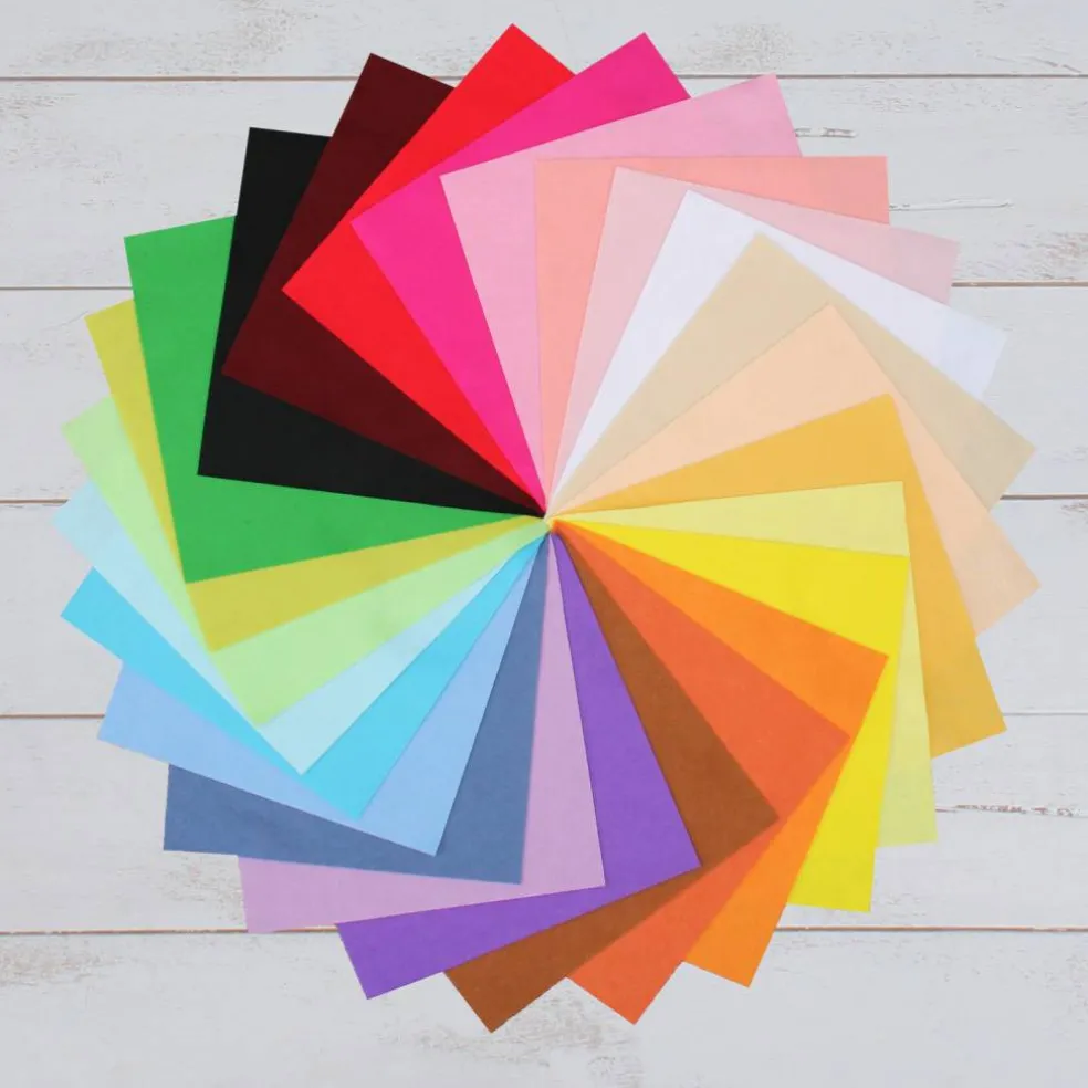 Threadart Premium Felt Precut Sheet Sets - Big 12" x 12" Sheets | Soft Wool-Like Feel | 1.2mm Thick for DIY Crafts, Sewing, Crafting Projects | Compatible with Cricut Maker