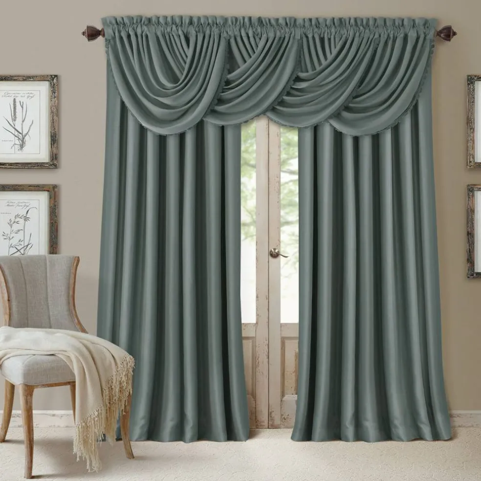 Threadmade All Seasons Blackout Window Curtain, Taupe - 52"W x 84"L