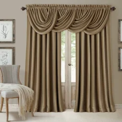 Threadmade All Seasons Blackout Window Curtain, Taupe - 52