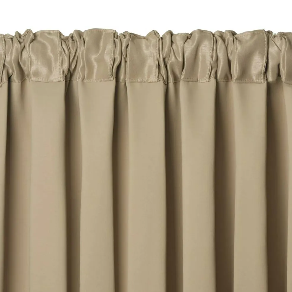 Threadmade All Seasons Blackout Window Curtain, Taupe - 52"W x 84"L