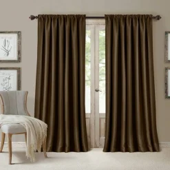 Threadmade All Seasons Blackout Window Curtain, Taupe - 52