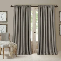 Threadmade All Seasons Blackout Window Curtain, Taupe - 52