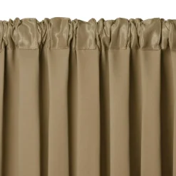 Threadmade All Seasons Blackout Window Curtain, Taupe - 52