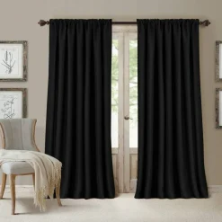 Threadmade All Seasons Blackout Window Curtain, Taupe - 52