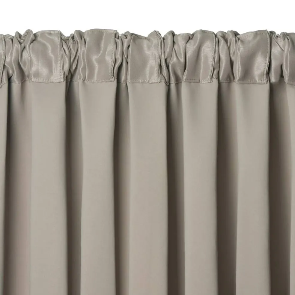Threadmade All Seasons Blackout Window Curtain, Taupe - 52"W x 84"L