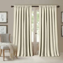 Threadmade All Seasons Blackout Window Curtain, Taupe - 52