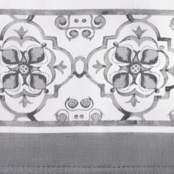 Threadmade Amani Tile Kitchen Valance, Ivory - 60