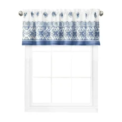 Threadmade Amani Tile Kitchen Valance, Ivory - 60