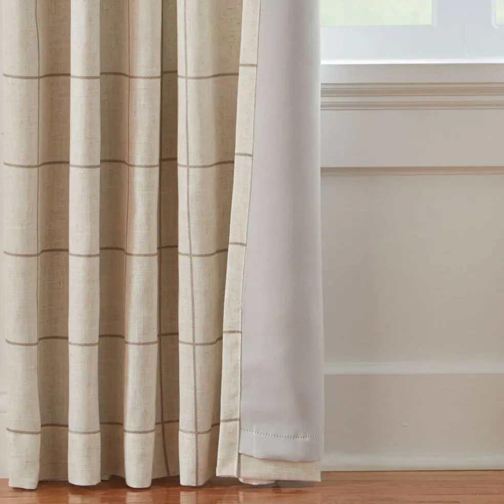 Threadmade Brighton Grommet Window Curtain Panel, Black - 52"W x 84"L