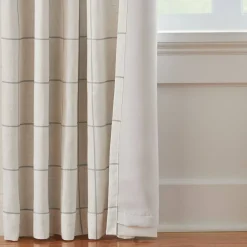 Threadmade Brighton Grommet Window Curtain Panel, Black - 52
