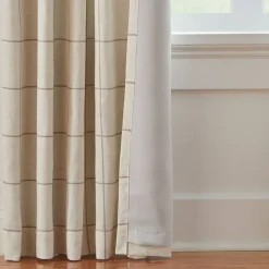 Threadmade Brighton Grommet Window Curtain Panel, Black - 52