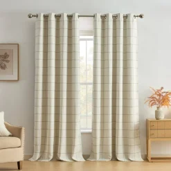 Threadmade Brighton Grommet Window Curtain Panel, Black - 52