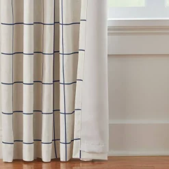 Threadmade Brighton Grommet Window Curtain Panel, Black - 52