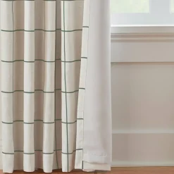Threadmade Brighton Rod Pocket Back Tab Window Curtain Panel, Black - 52