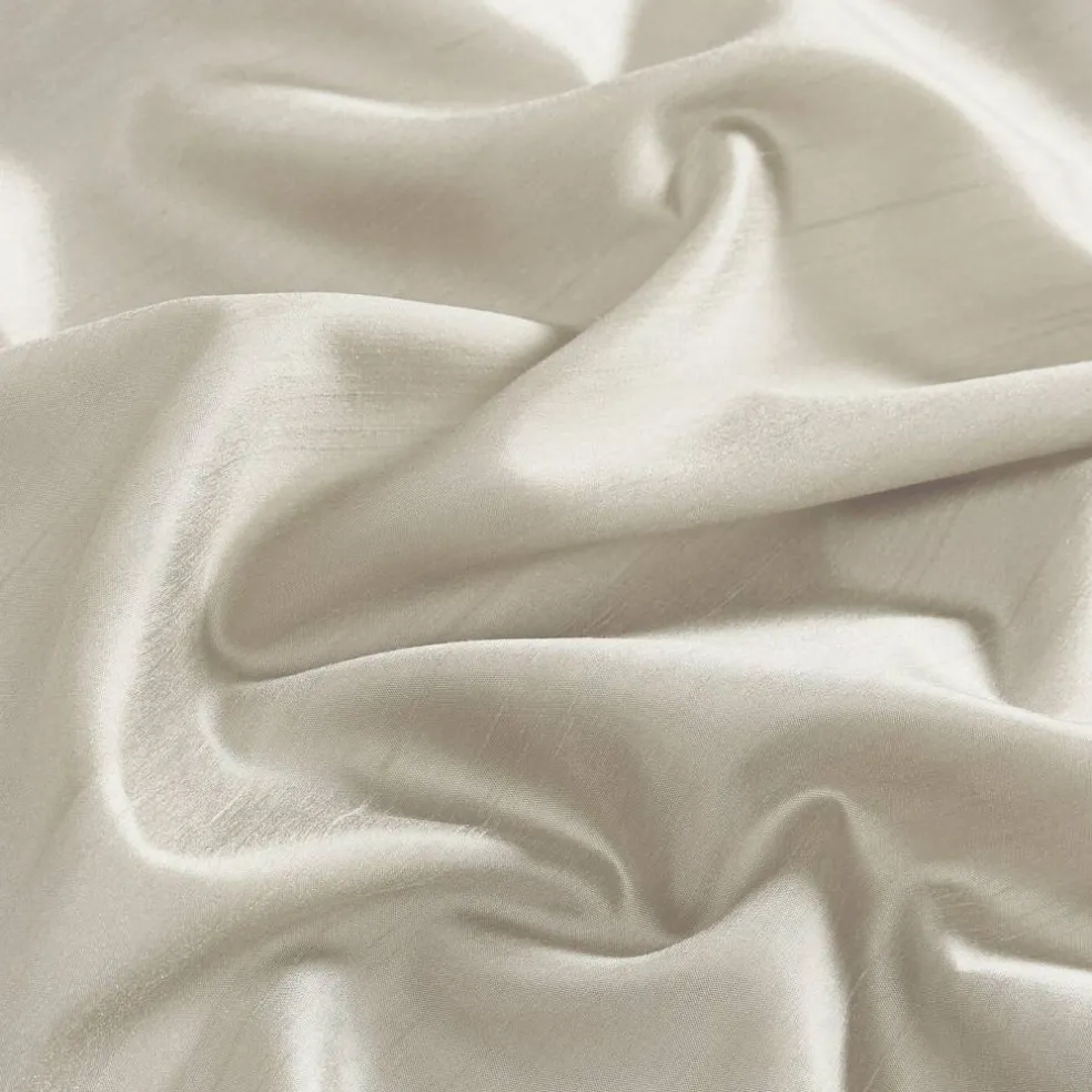 Threadmade Colette Faux Silk Blackout Window Curtain, Taupe - 52"W x 108"L