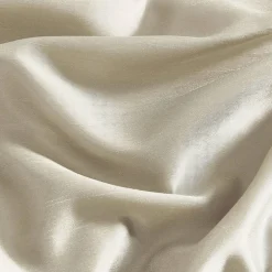 Threadmade Colette Faux Silk Blackout Window Curtain, Taupe - 52