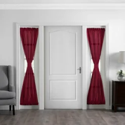Threadmade Colette Faux Silk Blackout Window Curtain, Taupe - 52