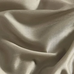 Threadmade Colette Faux Silk Blackout Window Curtain, Taupe - 52
