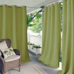 Threadmade Connor Solid Indoor/Outdoor Window Curtain, Gray - 52