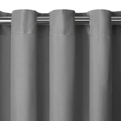 Threadmade Connor Solid Indoor/Outdoor Window Curtain, Gray - 52