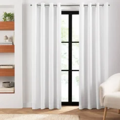 Threadmade Connor Solid Indoor/Outdoor Window Curtain, Gray - 52