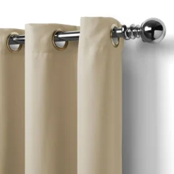 Threadmade Connor Solid Indoor/Outdoor Window Curtain, Gray - 52