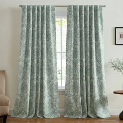 Threadmade Giovanni Medallion Blackout Window Curtain Panel, Blue - 52