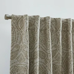Threadmade Giovanni Medallion Blackout Window Curtain Panel, Blue - 52