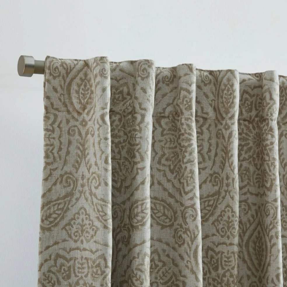 Threadmade Giovanni Medallion Blackout Window Curtain Panel, Blue - 52"W x 84"L