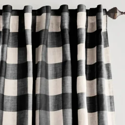 Threadmade Grainger Rod Pocket Back Tab Window Curtain, Indigo - 52
