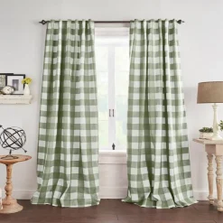 Threadmade Grainger Rod Pocket Back Tab Window Curtain, Indigo - 52