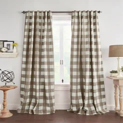 Threadmade Grainger Rod Pocket Back Tab Window Curtain, Indigo - 52