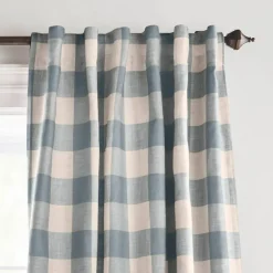 Threadmade Grainger Rod Pocket Back Tab Window Curtain, Indigo - 52