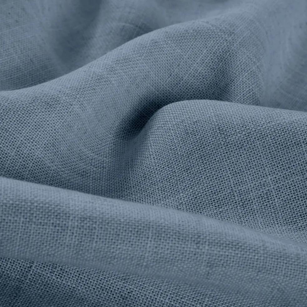 Threadmade Harrow Solid Texture Blackout Window Curtain Panel, Blue - 52"W x 95"L