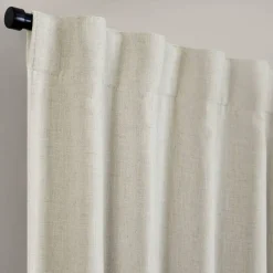 Threadmade Harrow Solid Texture Blackout Window Curtain Panel, Blue - 52