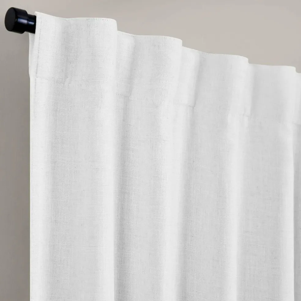 Threadmade Harrow Solid Texture Blackout Window Curtain Panel, Blue - 52"W x 95"L