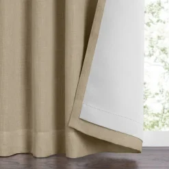 Threadmade Harrow Solid Texture Blackout Window Curtain Panel, Blue - 52