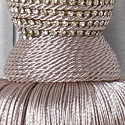 Threadmade Julia Rhinestone Tassel Curtain Tieback, Mauve - One Size