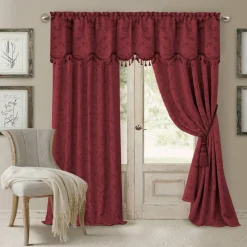 Threadmade Mia Beaded Scallop Valance, Blue - 52