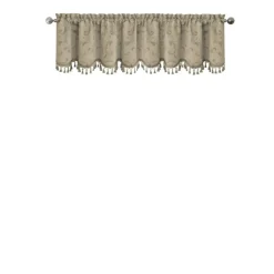 Threadmade Mia Beaded Scallop Valance, Blue - 52