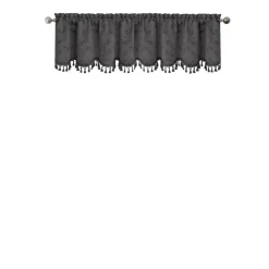 Threadmade Mia Beaded Scallop Valance, Blue - 52