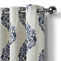Threadmade Navara Medallion Room Darkening Window Curtain, Cinnamon - 52