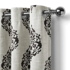 Threadmade Navara Medallion Room Darkening Window Curtain, Cinnamon - 52