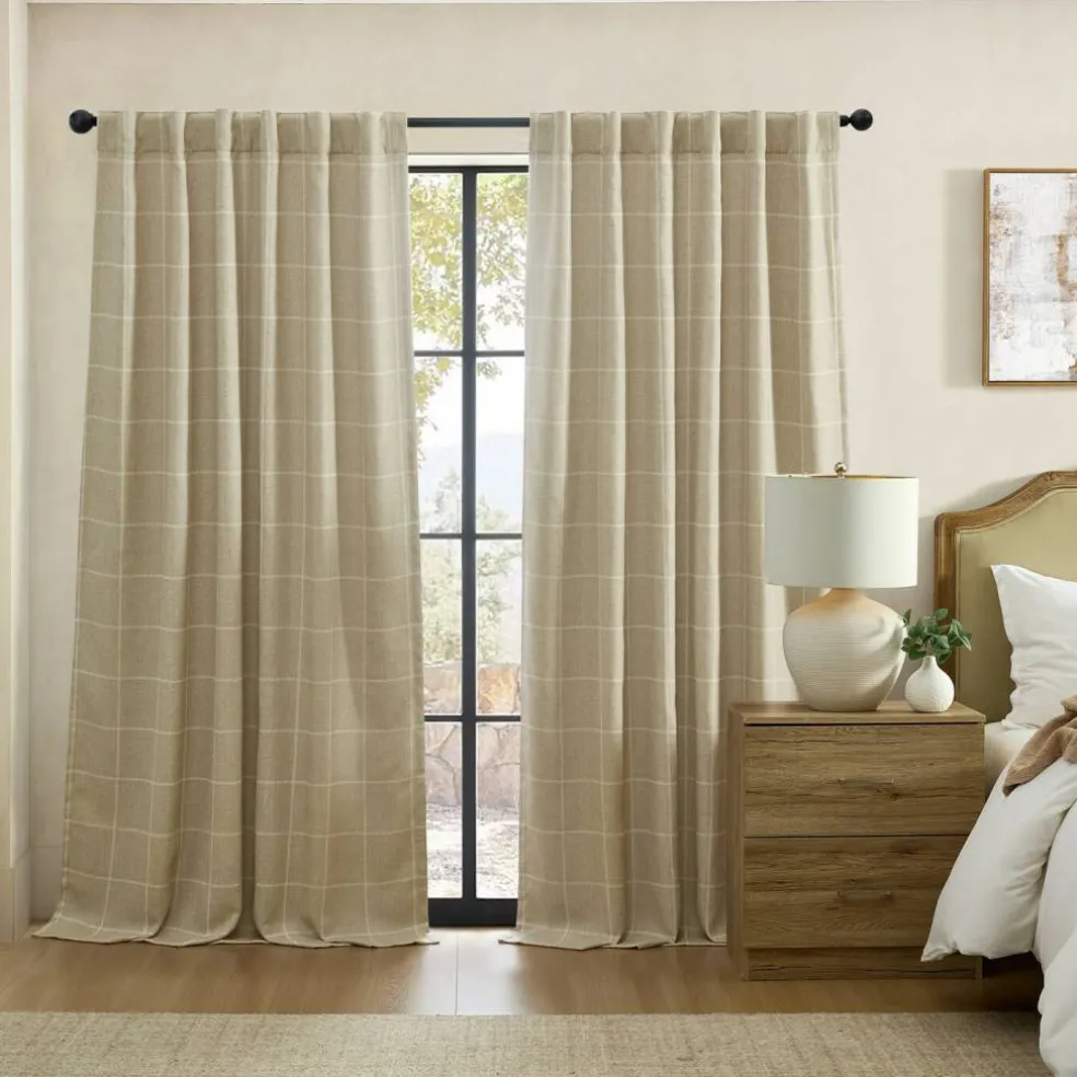 Threadmade Sawyer Window Panel, Linen - 52"W x 84"L