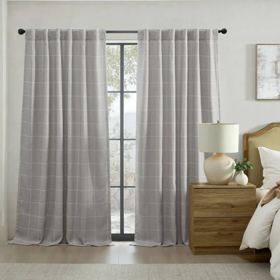 Threadmade Sawyer Window Panel, Linen - 52"W x 84"L