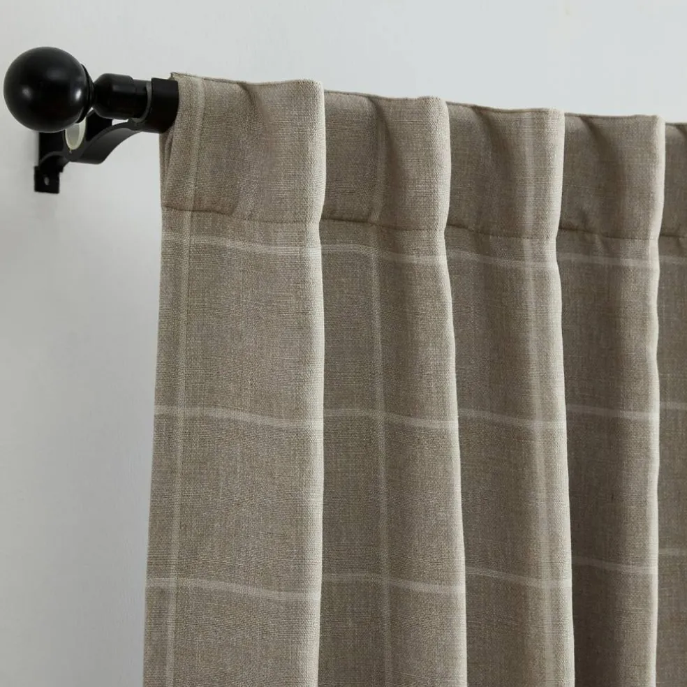 Threadmade Sawyer Window Panel, Linen - 52"W x 84"L