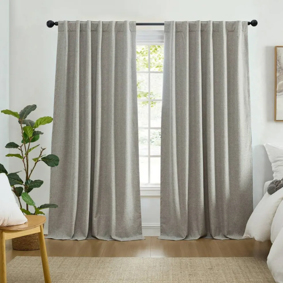Threadmade Solace Blackout Window Panel, White - 52"W x 95"L