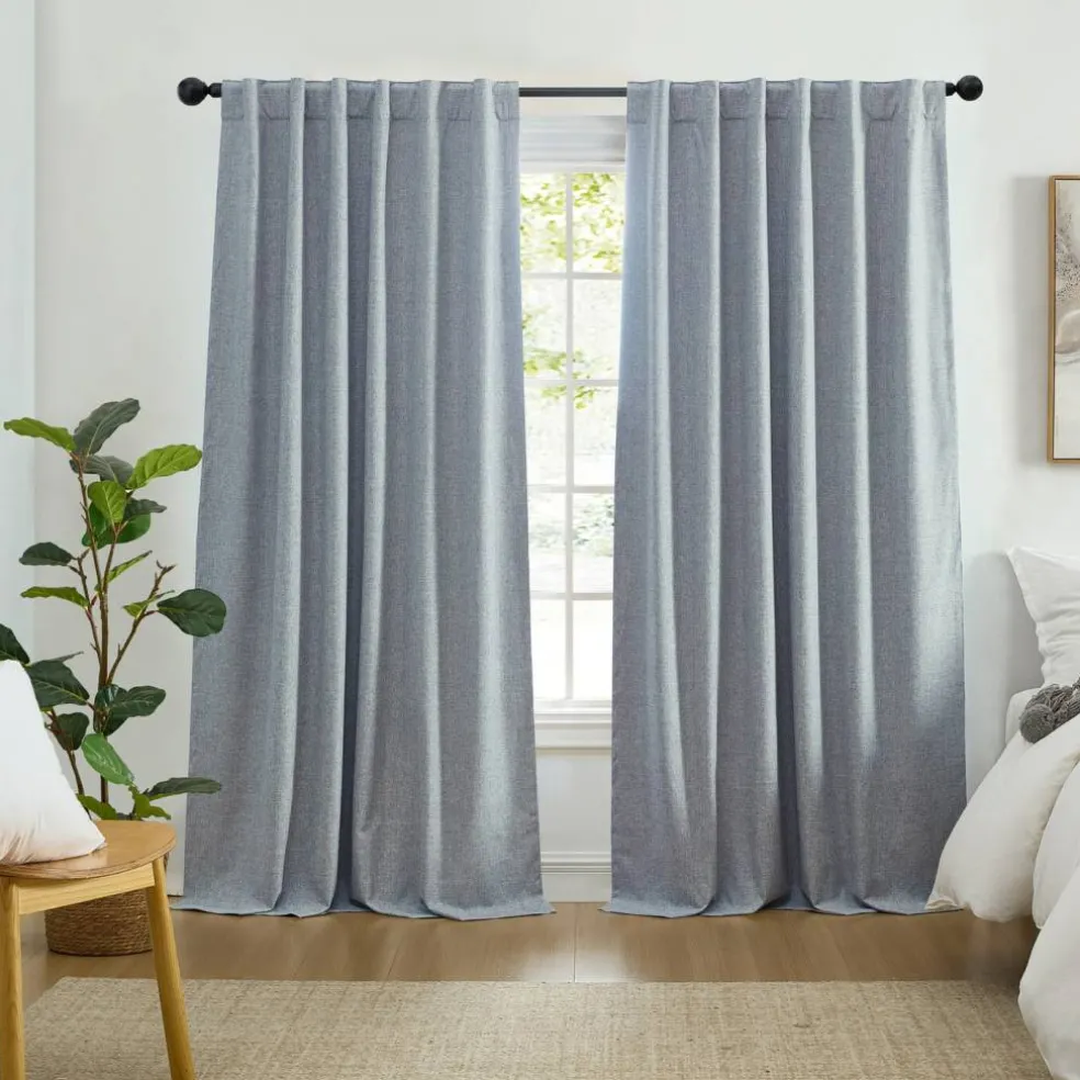 Threadmade Solace Blackout Window Panel, White - 52"W x 95"L