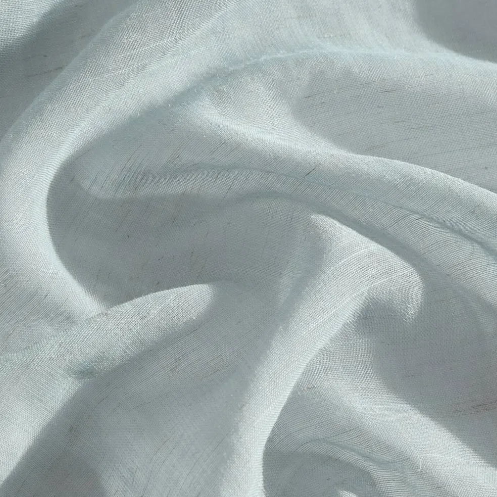 Threadmade Vienna Tie-Top Sheer Window Curtain, Off-White - 52"W x 95"L