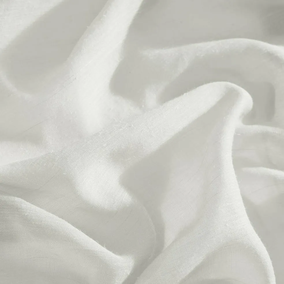 Threadmade Vienna Tie-Top Sheer Window Curtain, Off-White - 52"W x 95"L